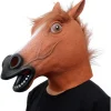 Hest Maske Party Kostume Hest Hovedmasker til Voksne Mænd Maskerade (Brun)