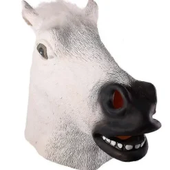 Heste Maske Udklædning Hestehoved Latex Masker til Voksne Maskerade-Perfekt white