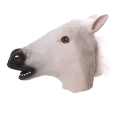 Heste Maske Udklædning Hestehoved Latex Masker til Voksne Maskerade-Perfekt white