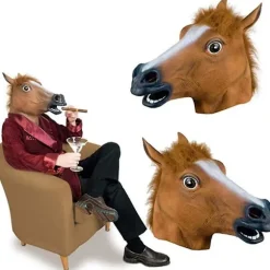 Hestehoved Maske Cosplay Kostume Fest Sjov Og Sjov Halloween Hestehoved Maske Hovedbeklædning Lnu Ma Jun