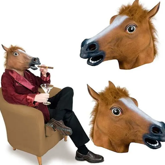Hestehoved Maske Cosplay Kostume Fest Sjov Og Sjov Halloween Hestehoved Maske Hovedbeklædning Lnu Ma Jun