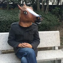 Hestehoved Maske Cosplay Kostume Fest Sjov Og Sjov Halloween Hestehoved Maske Hovedbeklædning Lnu Ma Jun