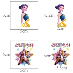 Heta 20 stk. K-POP Demon Hunters Midlertidige Tatoveringer Klistermærker Vandtætte&c&20stk. c-FA- c 20pcs