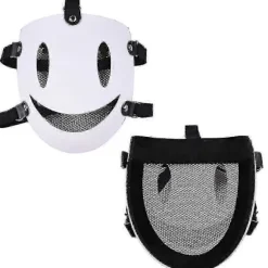 High-rise Invasion Sniper Cosplay Maske Anime Tenkuu Shinpan Yuka Makoto Hvidt Smil Maske Til Halloween Fest