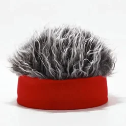 Hip Hop hue til mænd med imiteret hår, sort strik Black+Coffee