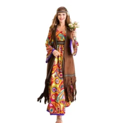 Hippie Kostumesæt til Kvinder, Hippie Voksenkostume 2XL