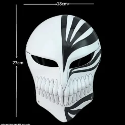 Højt Cartoon Død Ichigo Kurosaki Bleach Maske Julebal Maskerade Party Cosplay Halloween Cool Maske Gave til Mænd Dreng Legetøj (FMY) Red
