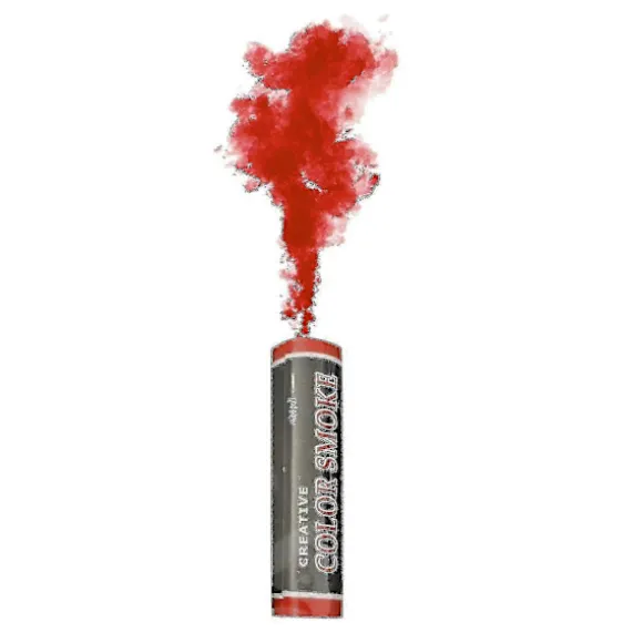 Håndholdt farverig røgspray røgeffekt show bombe fest scene studie fotografering rekvisitter magisk tåge røg kage red