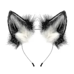 Håndlavet Faux Fur Ræv Ulveører Pandebånd Halloween Jul Cosplay Party Kostume Tilbehør