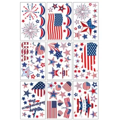 Holdbare patriotiske vinduesklistermærker i PVC-materiale til uafhængighedsdagsdekorationer, dobbeltsidet tryk, vandtæt solcreme, vinyl, genanvendelig, statisk | Fyndiq