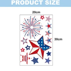 Holdbare patriotiske vinduesklistermærker i PVC-materiale til uafhængighedsdagsdekorationer, dobbeltsidet tryk, vandtæt solcreme, vinyl, genanvendelig, statisk | Fyndiq