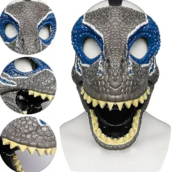 Horror Dinosaur Masque Foldbar Animal Latex Masque Halloween Cosplay Kostume Julegave