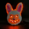 Horror Halloween Maske Blodig Kanin Maske - Crazy Kanin Halloween LED Maske til Voksne Børn Feriefest Karneval
