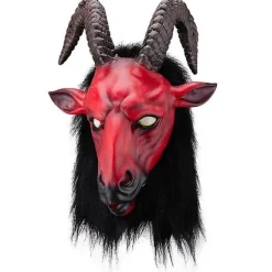 Horror Halloween Maske Djævel Antilope Latex Maske Anonym Maske Cosplay Hovedbeklædning Rekvisitter Halloween Fest Maskerade Tilbehør