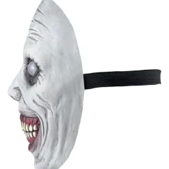 Horror Halloween maske smilende dæmon horror horror hvid maske med øjne rollespil, hvid