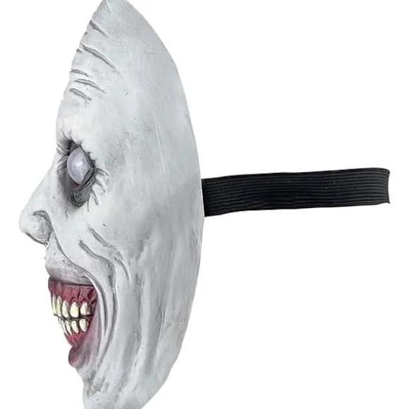 Horror Halloween maske smilende dæmon horror horror hvid maske med øjne rollespil, hvid