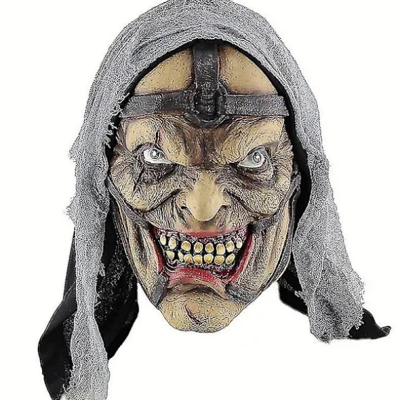 Horror Heksemaske Halloween Terror Latex Maske Skræmmende Cosplay Kostume Rekvisitter Fancy Dress Tilbehør