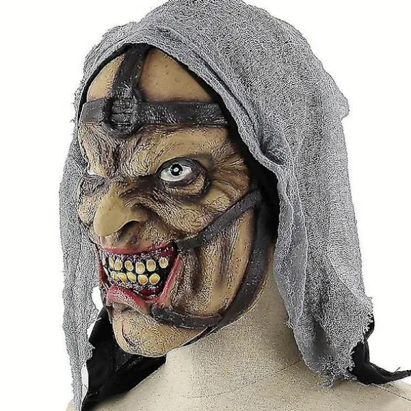 Horror Heksemaske Halloween Terror Latex Maske Skræmmende Cosplay Kostume Rekvisitter Fancy Dress Tilbehør