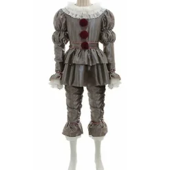 Horror It The Joker Pennywise Performance Kostume Sæt Mænd Uhyggelig Fancy 2XL