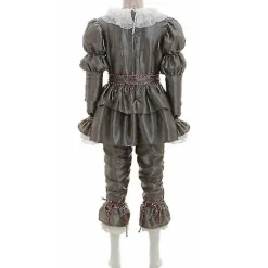 Horror It The Joker Pennywise Performance Kostume Sæt Mænd Uhyggelig Fancy 2XL