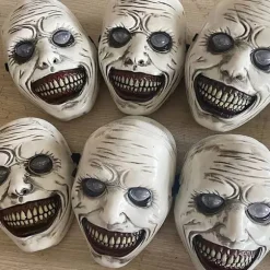 Horror The Exorcist Smilende Ansigt Dæmon Maske Cosplay Ond Krybende ONESIZE