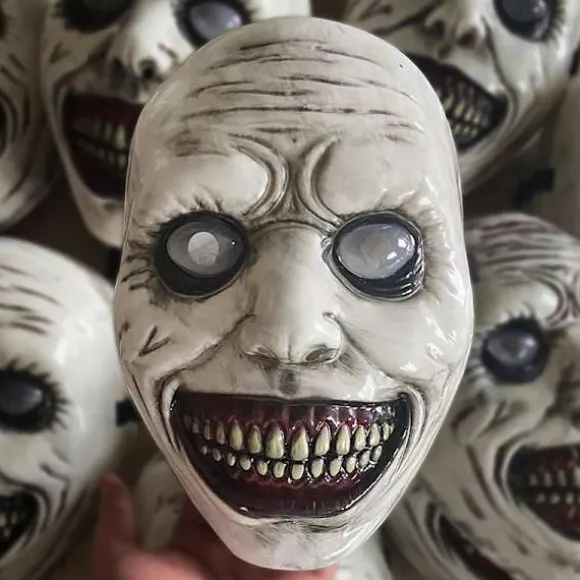 Horror The Exorcist Smilende Ansigt Dæmon Maske Cosplay Ond Krybende ONESIZE