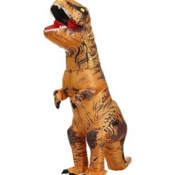 Hot 2025 Oppustelig T-Rex Dinosaur Kostume til Voksne (Brun)[ZHE]