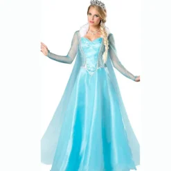 Hot Sale! Elsa Kjole Kvinder Frozen Elsa Prinsesse Kjole Anna Dronning Kjole Voksen Halloween Cosplay Kostumer Elsa-Happy Elsa Elsa XL
