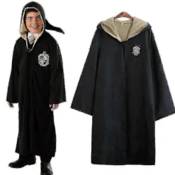 Hot tilbud til lav pris! Harry Potter 6 stk. Sæt MagWizard Cosplay Fancy Dress Cape Cloak Kostume-2025-Glad Yellow 125cm (5-6 years)
