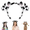 Hårbøjle med Hundeører - Hårbøjle med Hvalpeører Fluffy Kostume Voksen Børn Dalmatiner Kostume til Halloween Hundefest Cosplay
