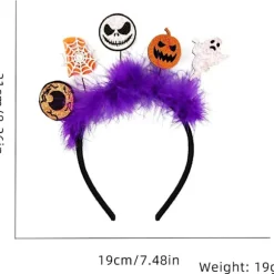 Hårbånd Græskar Hårbånd Spøgelses Hovedbeklædning Halloween Kostume Party Tilbehør til Kvinder Mænd og Børn