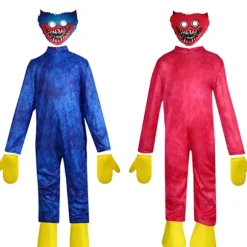 Huggy Wuggy Kostume Poppy Playtime Drag Z - Perfekt BLUE L(130cm)