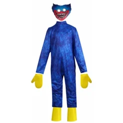 Huggy Wuggy Kostume Poppy Playtime Drag Z - Perfekt BLUE L(130cm)