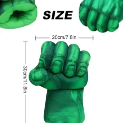 Hulk Handske, 1 par bløde boksehandsker Hulk Kostume Plys Hånd Fis
