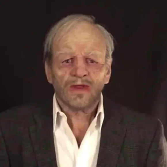 Humanoid bedstefar latex maske Halloween gammel mand hoved horror sjov paryk rekvisitter