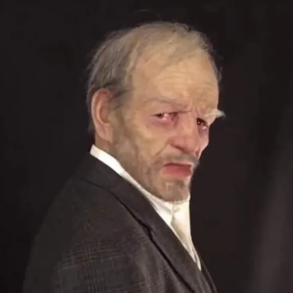 Humanoid Bedstefar Latex Maske Halloween Gammel Mand Hoved Horror Sjove Paryk Rekvisitter, CJY