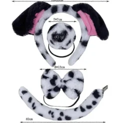Hundekostumesæt til Cosplay - Plys Ører Hale Butterfly, Halloween Julefest Tilbehør til Voksne Børn D