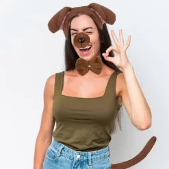 Hundekostumesæt til Cosplay - Plys Ører Hale Butterfly, Halloween Julefest Tilbehør til Voksne Børn B B