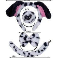 Hundekostumesæt til Cosplay - Plys Ører Hale Butterfly, Halloween Julefest Tilbehør til Voksne Børn B B