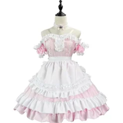 Hurtig levering Kvinder Sød Lolita Kjole Viktoriansk Ærmeløs Prinsesse Cosplay Kostumer Hjemmekjoler_max