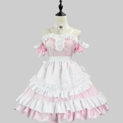 Hurtig levering Kvinder Sød Lolita Kjole Viktoriansk Ærmeløs Prinsesse Cosplay Kostumer Hjemmekjoler_max