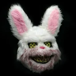 Hvid Kanin Maske Blodig Grusom Skræmmende til Halloween Fest Kostumer Cosplay