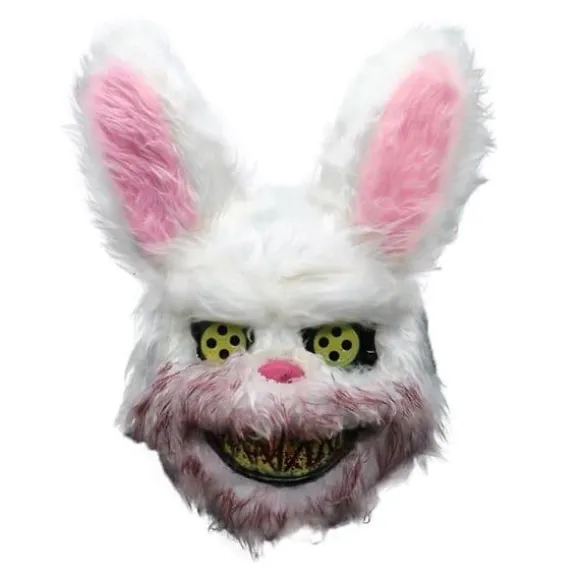Hvid Kanin Maske Blodig Grusom Skræmmende til Halloween Fest Kostumer Cosplay