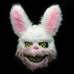 Hvid Kanin Maske Blodig Grusom Skræmmende til Halloween Fest Kostumer Cosplay