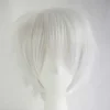 Hvid Kort Paryk, Bob Anime Cosplay Flerlags Glat Hår Kostumefest Anime Pixie Maskerade til Kvinder Mænd Drenge Piger