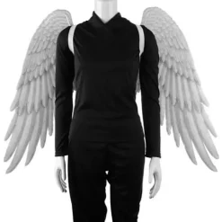 (HVIDE) Englevinger til kostume - ROKOO - 105 * 45 * 75cm - Hvid - Tilbehør til Halloween og Karneval WHITE