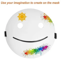 Hvidt Smil Drøm Maske Cosplay Maske Rekvisitter Til Halloween Udklædning Karneval Fest
