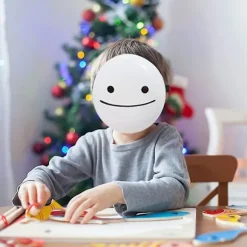 Hvidt Smil Drøm Maske Cosplay Maske Rekvisitter Til Halloween Udklædning Karneval Fest
