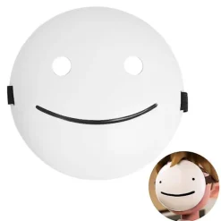 Hvidt Smil Drøm Maske Cosplay Maske Rekvisitter Til Halloween Udklædning Karneval Fest