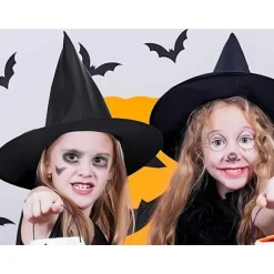 Häxhatt halloween häxdräkt svart